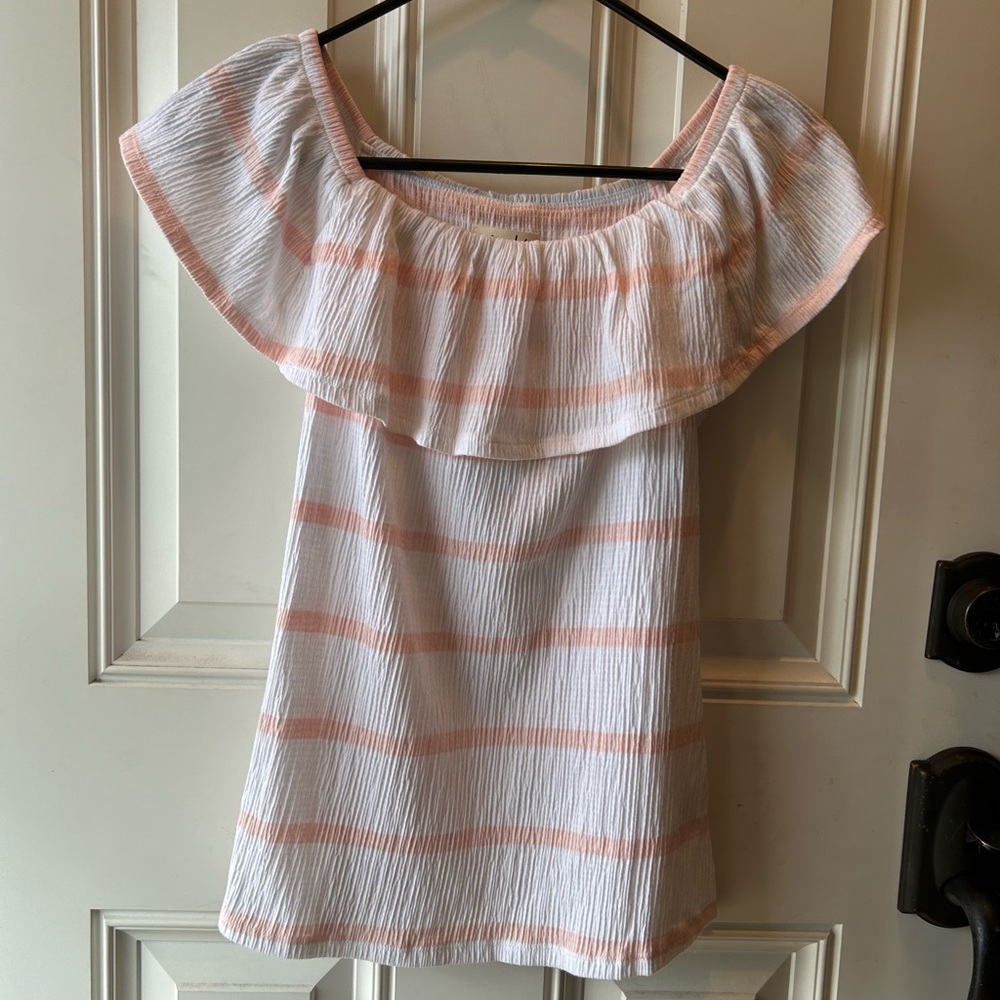 Maison Jules ruffly off the shoulder top size small
